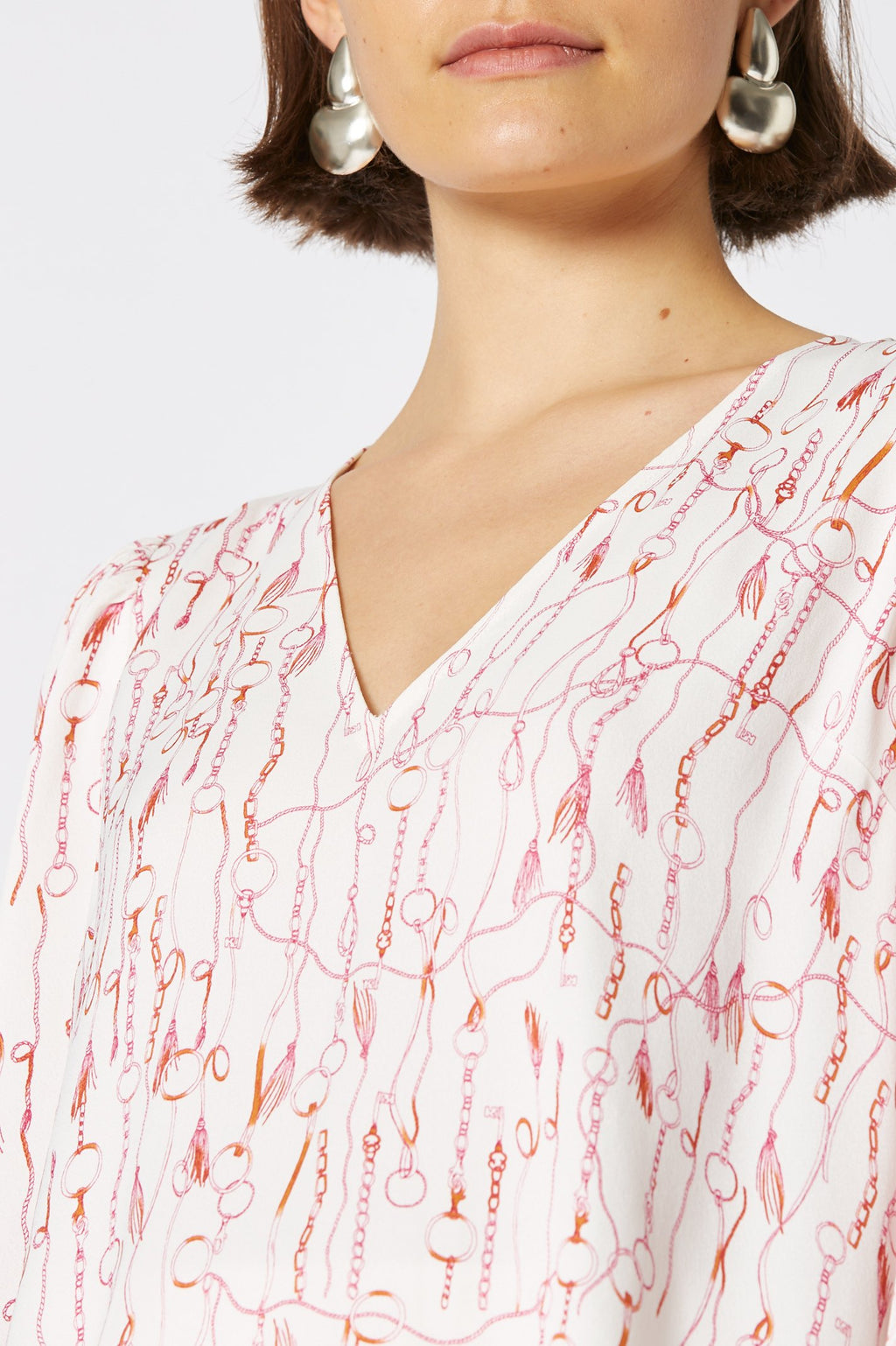CHAIN PRINT BLOUSE
