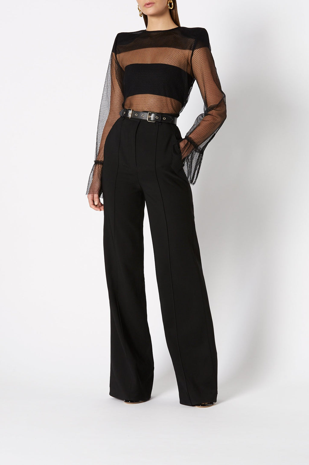 SHEER NET BLOUSE