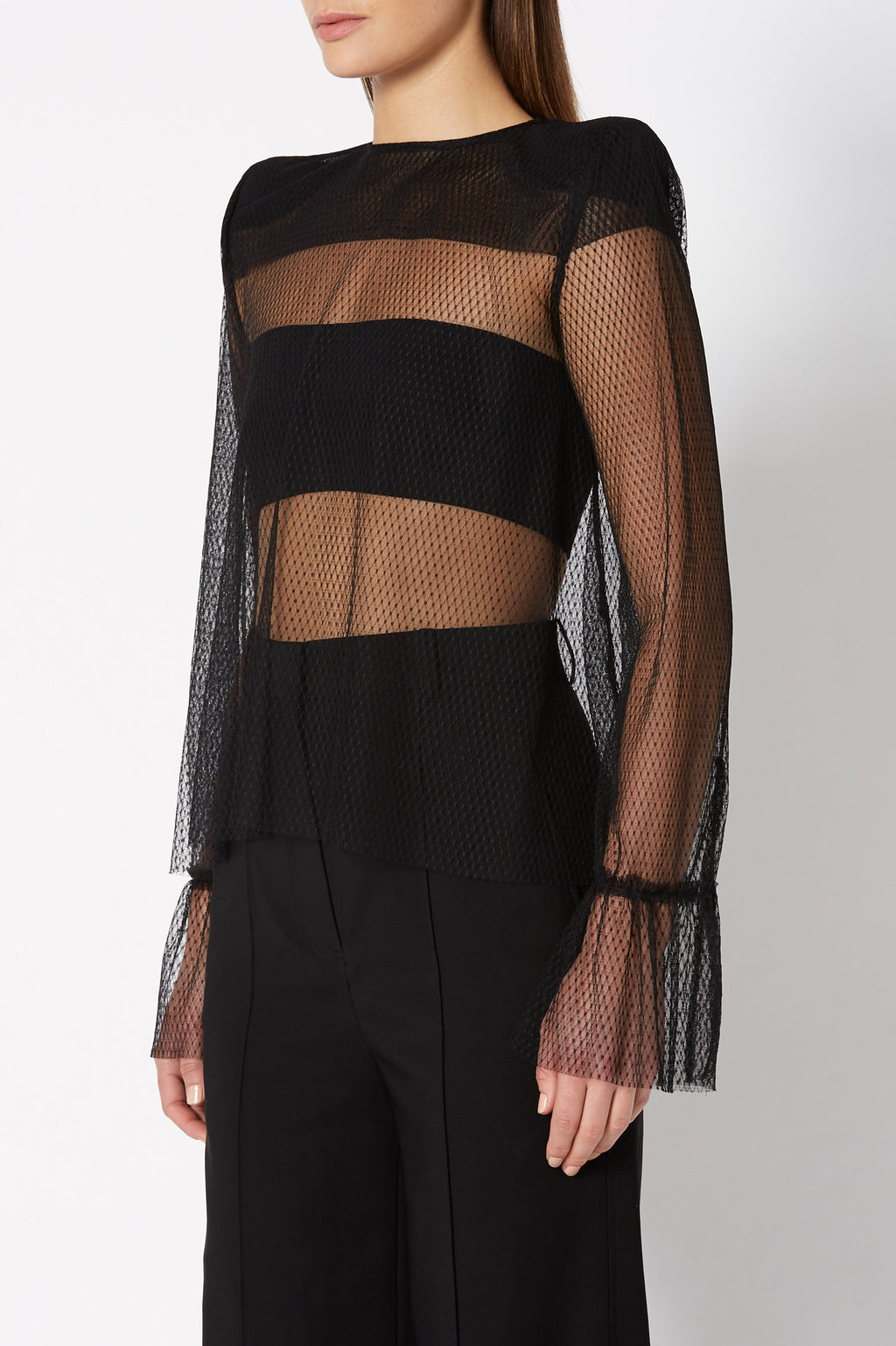 SHEER NET BLOUSE