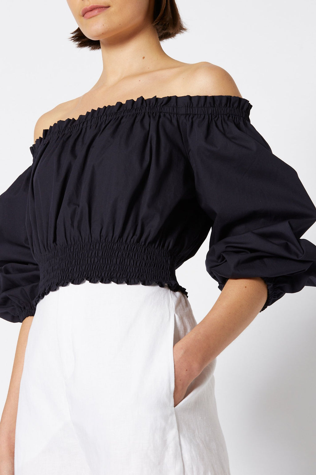 COTTON CROPPED TOP