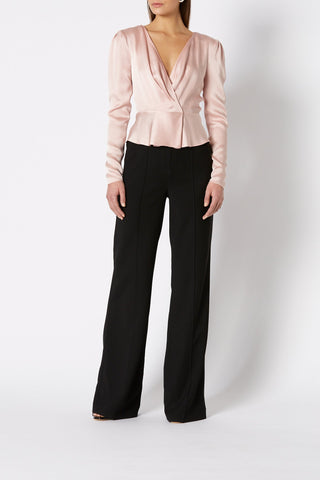 CREPE WRAP BLOUSE