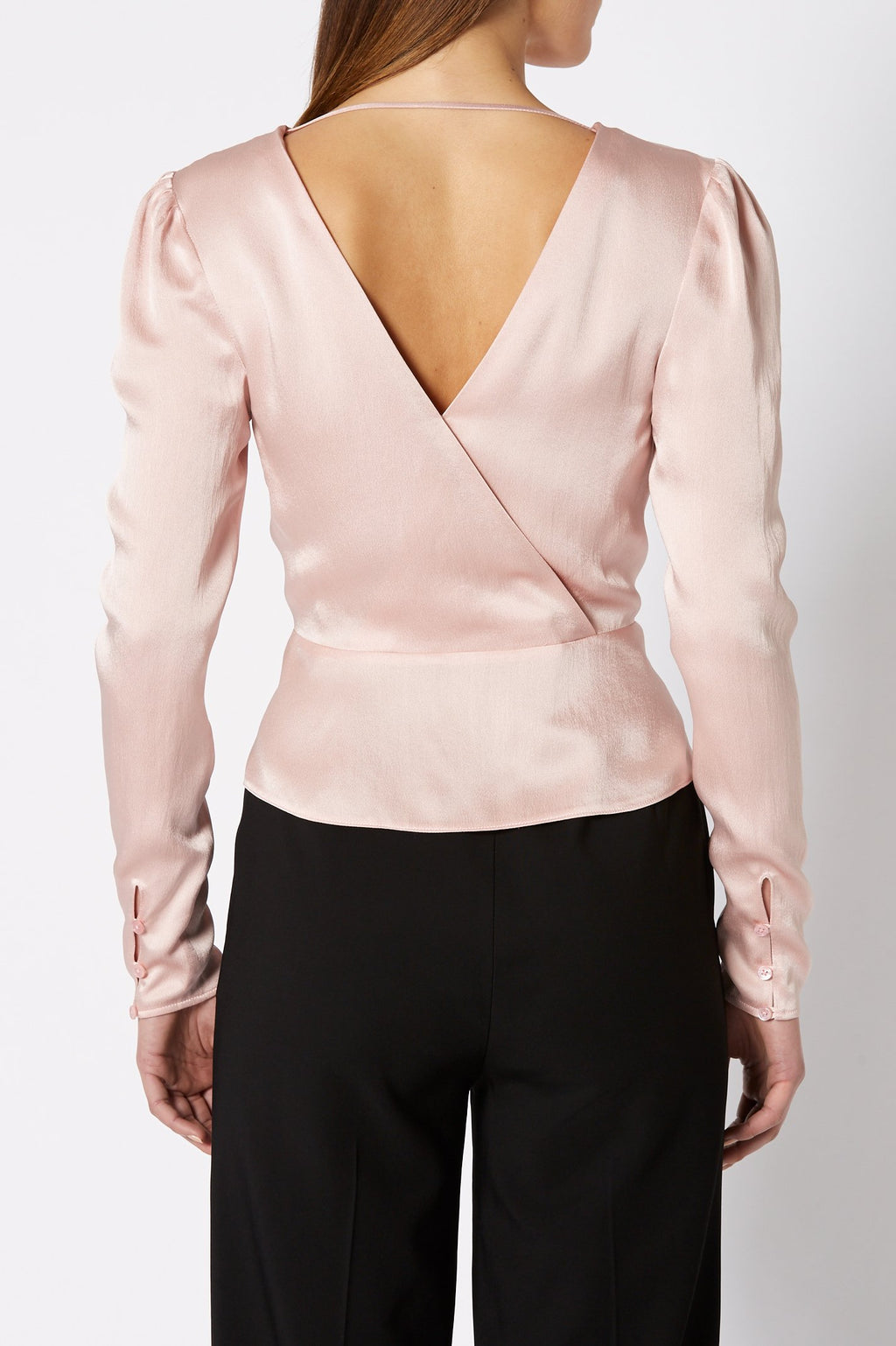 CREPE WRAP BLOUSE