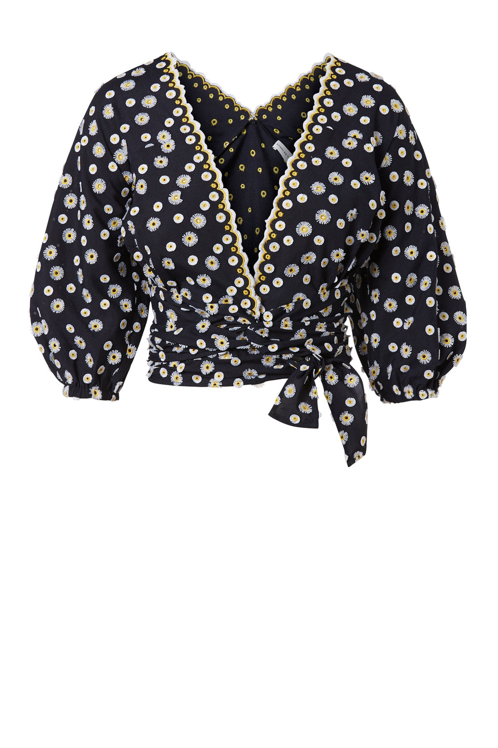EMBROIDERED DAISY TOP
