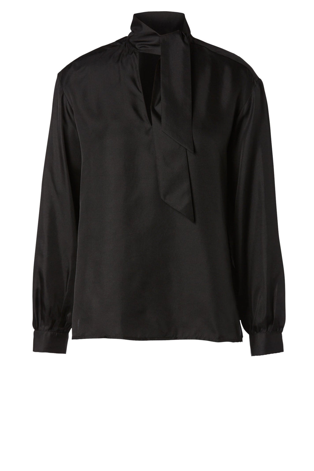 SILK TIE NECK BLOUSE