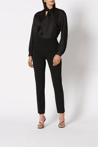 SILK TIE NECK BLOUSE