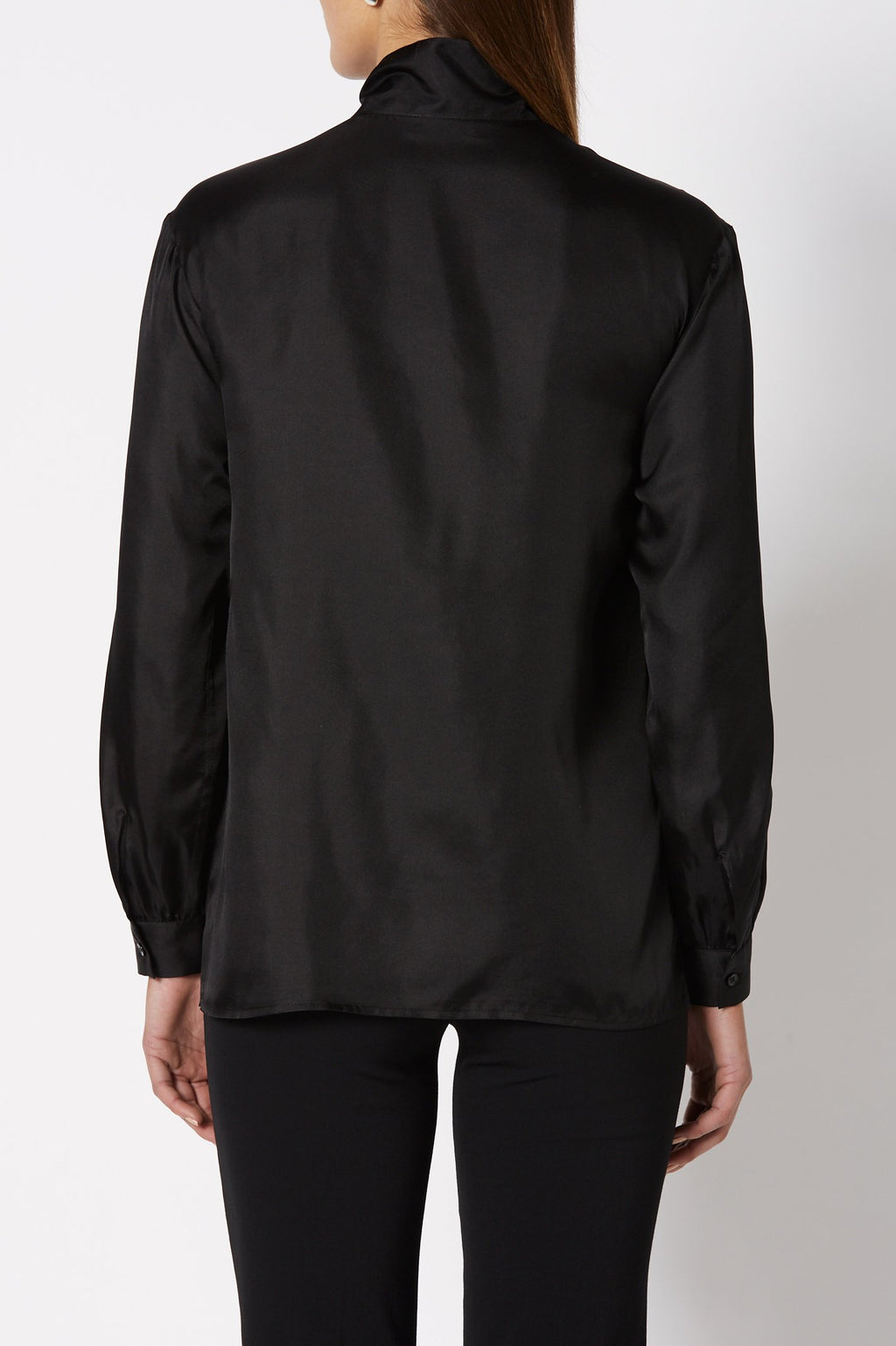 SILK TIE NECK BLOUSE