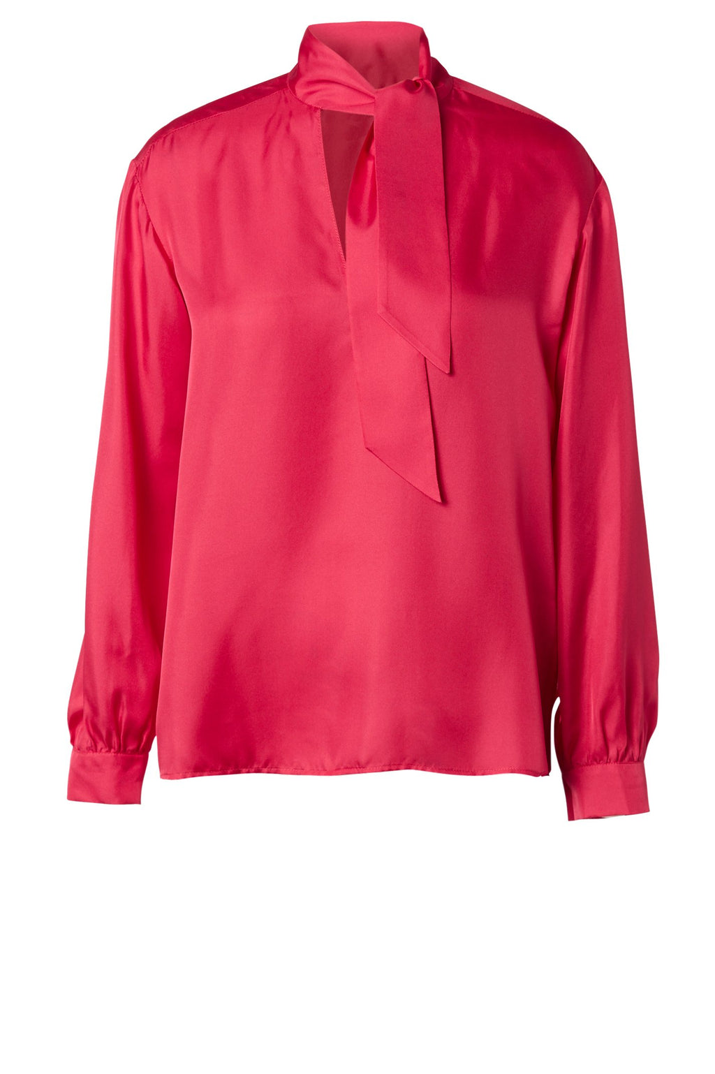 SILK TIE NECK BLOUSE