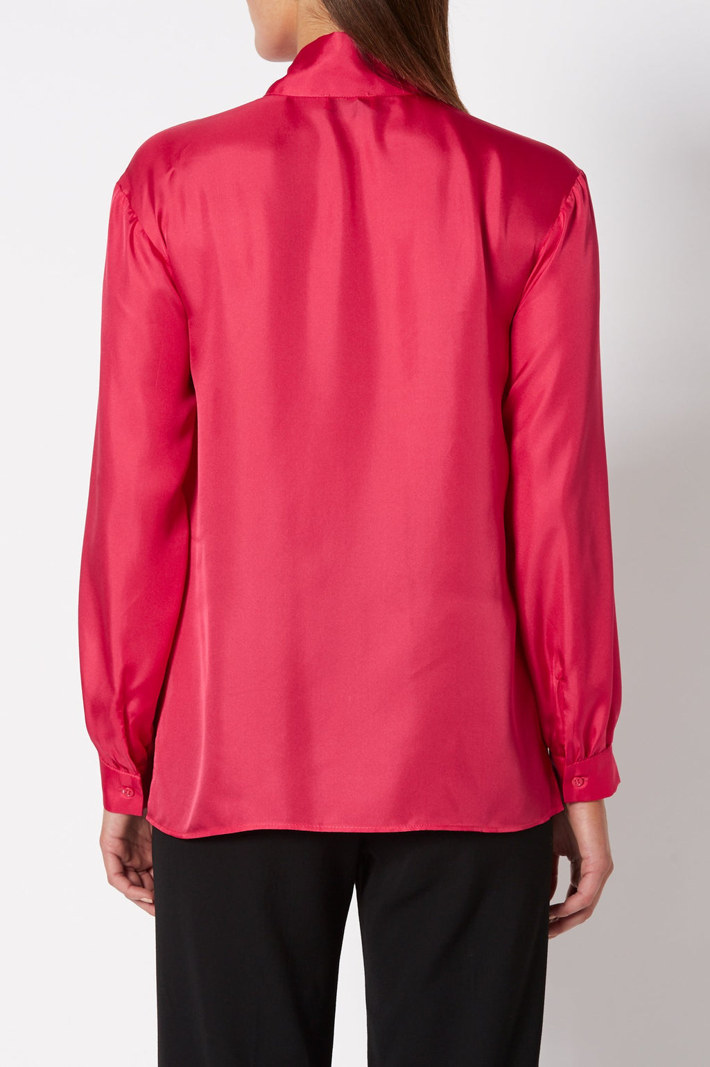 SILK TIE NECK BLOUSE