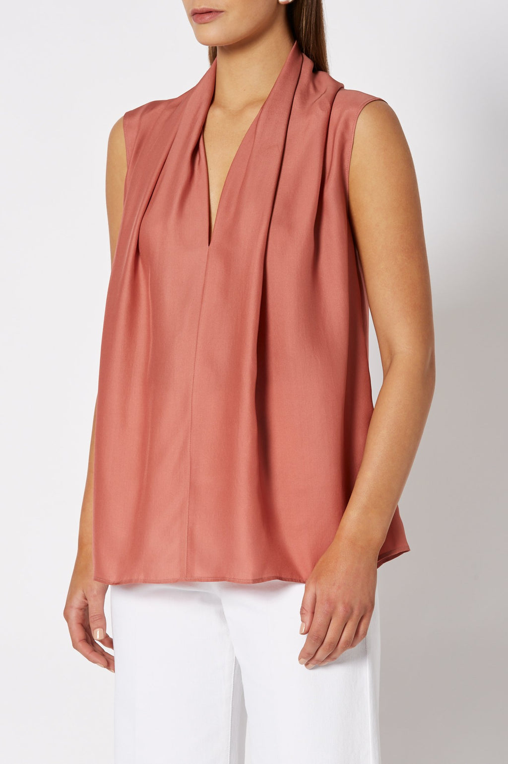 CHARMEUSE V NECK TANK