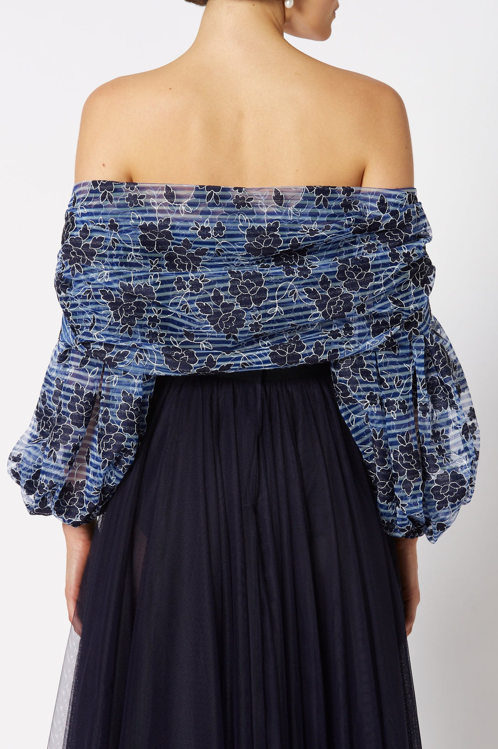 EMBROIDERED TULLE BUSTIER