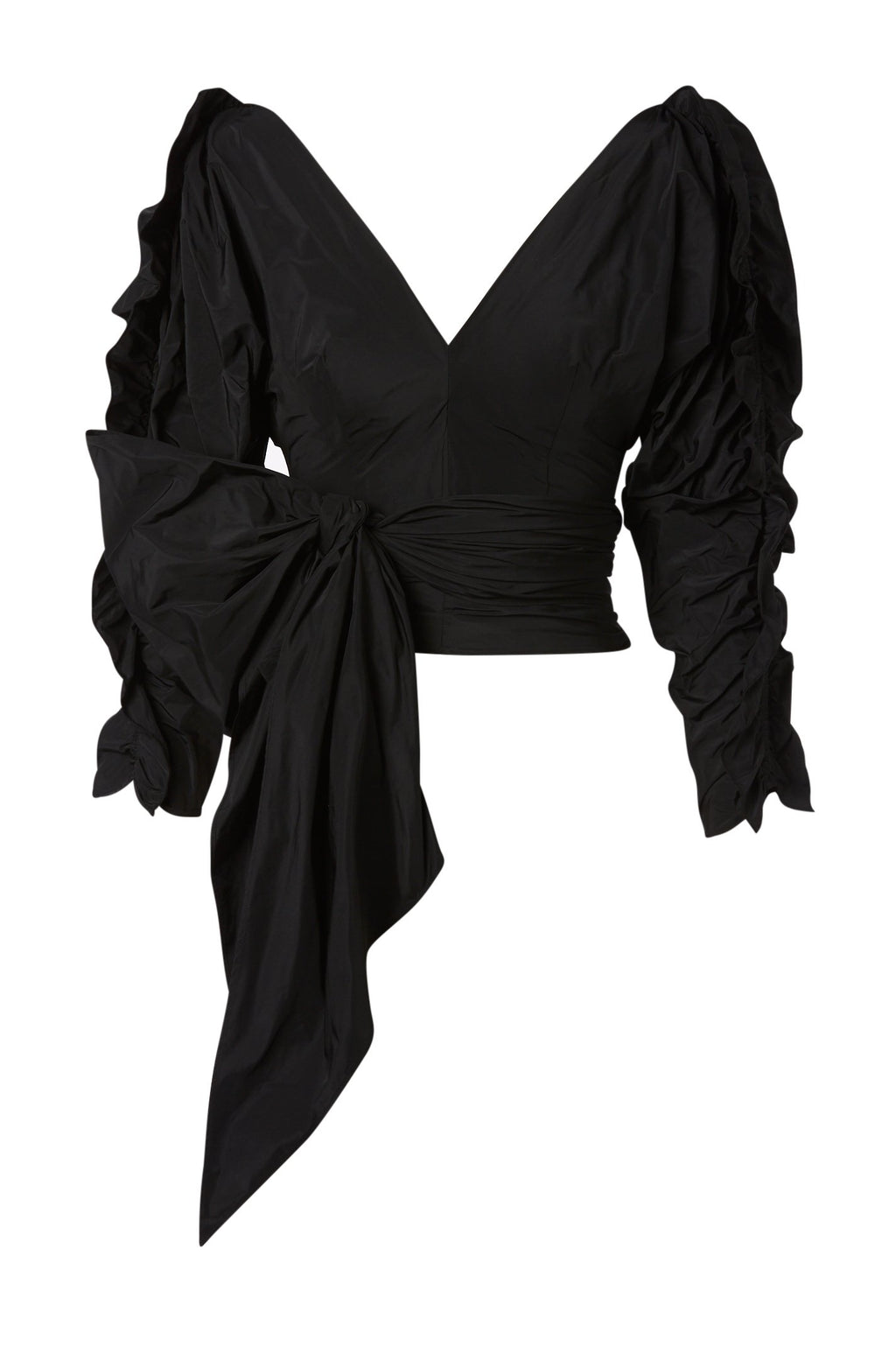 TAFFETA RUFFLE EDGED TOP