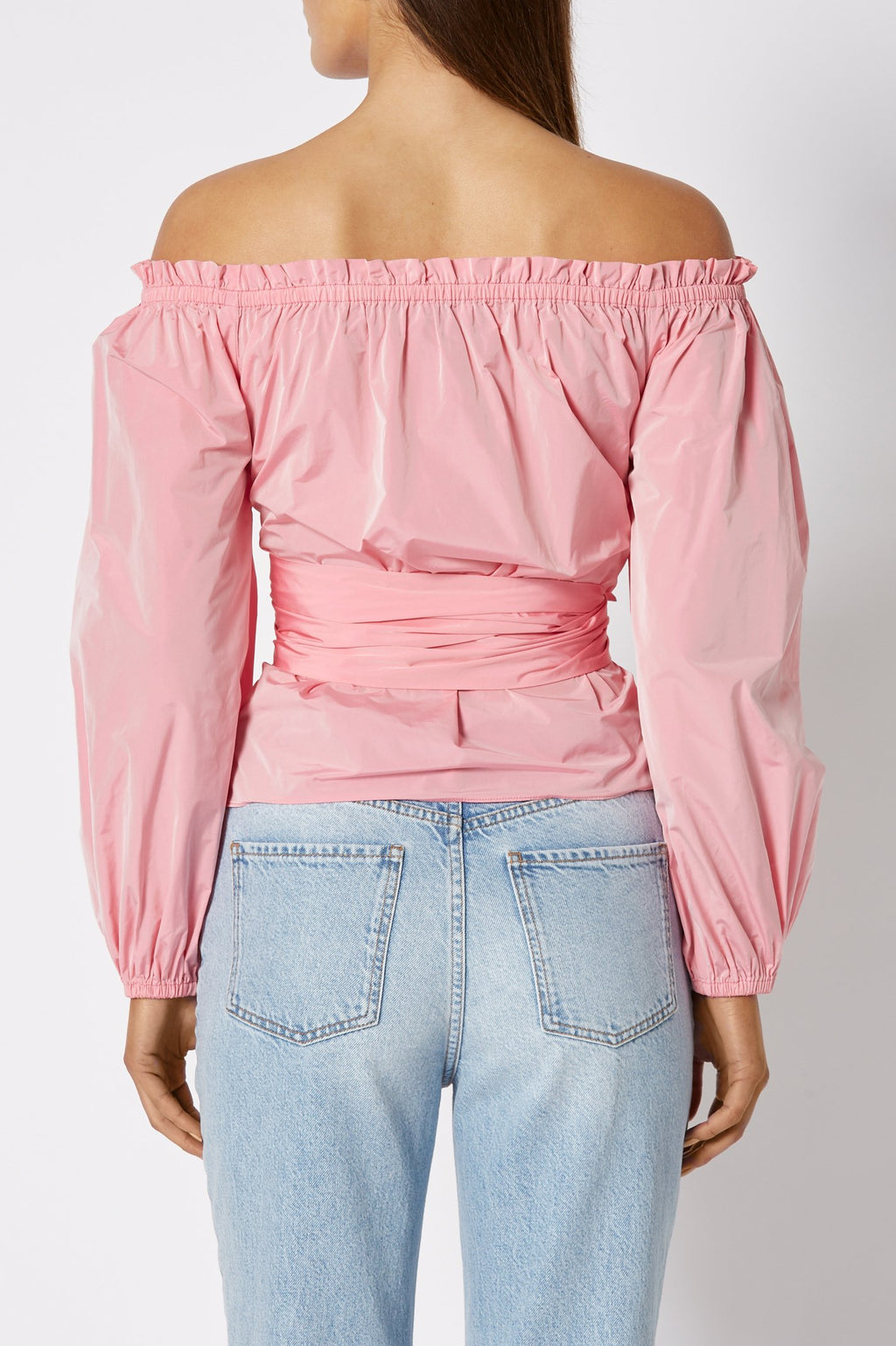 TAFFETA WRAP BLOUSE