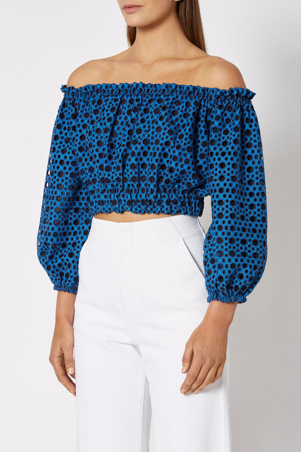 MOSAIC EMBROIDERED TOP