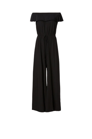 SILK RUFFLE JUMPSUIT