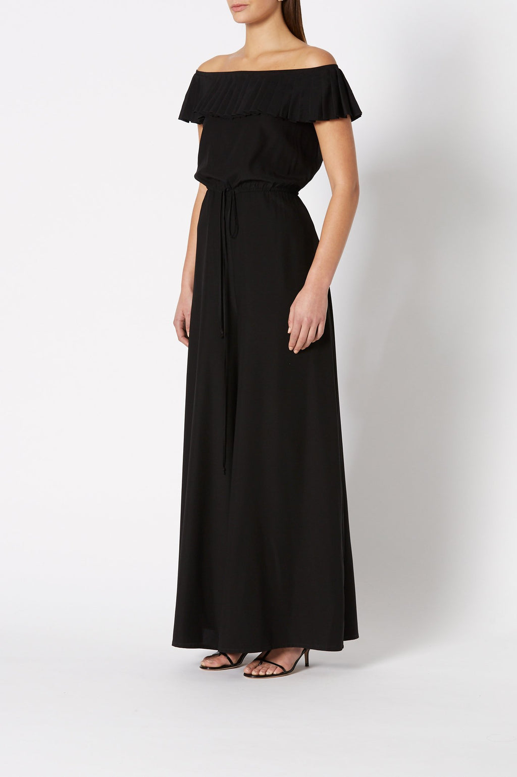 SILK RUFFLE JUMPSUIT