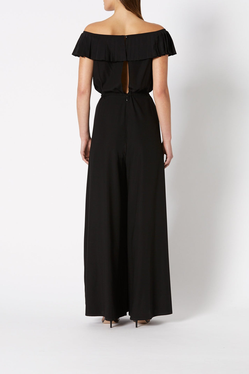 SILK RUFFLE JUMPSUIT