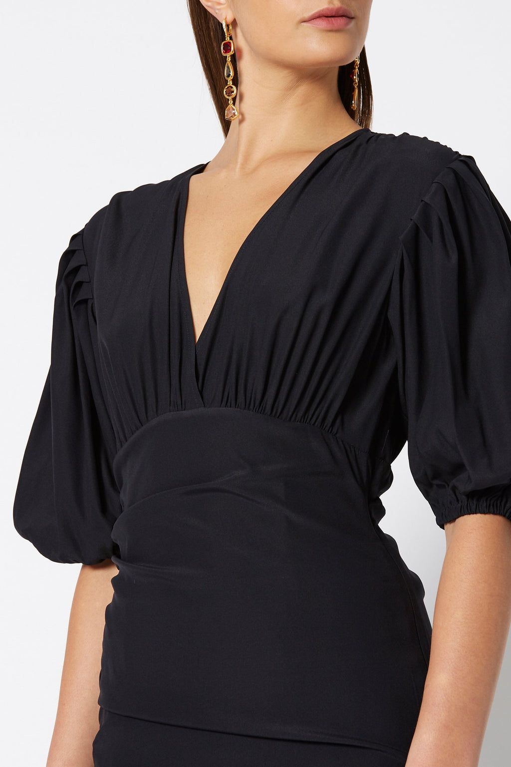 SILK COUPE SLEEVE DRESS