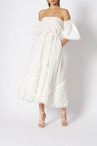 COTTON RUFFLE DRESS