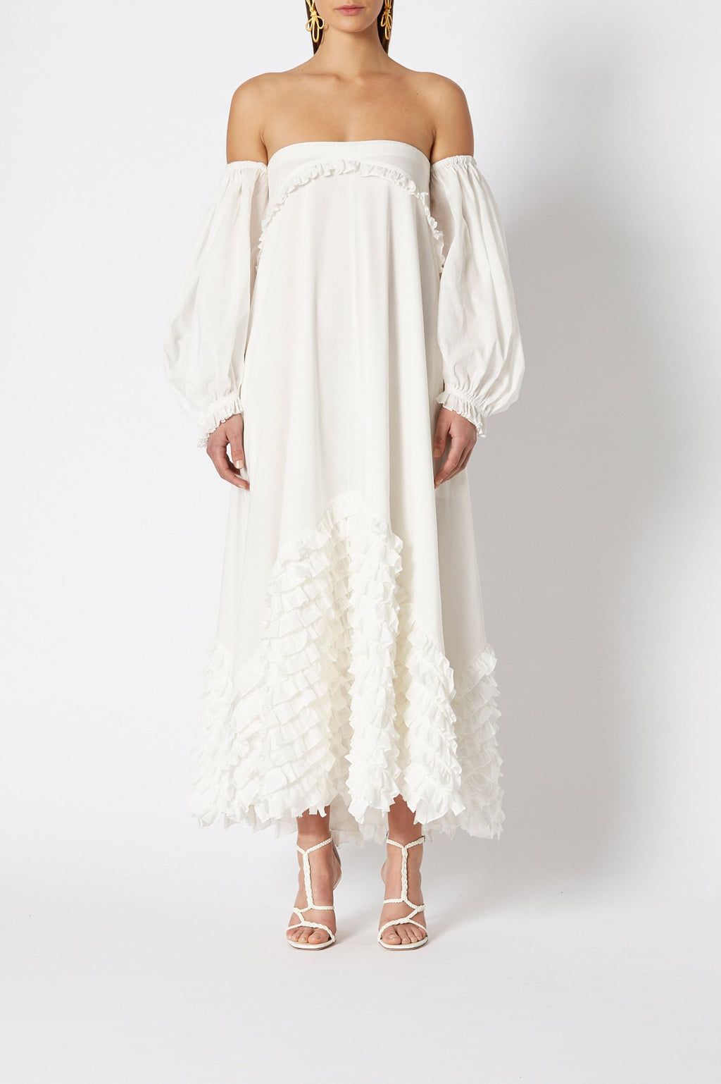 COTTON RUFFLE DRESS