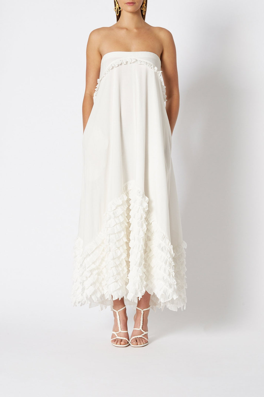 COTTON RUFFLE DRESS
