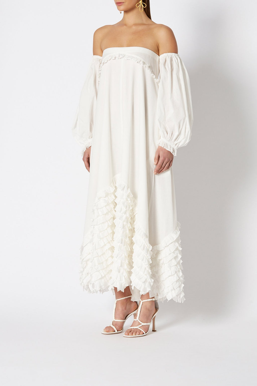 COTTON RUFFLE DRESS