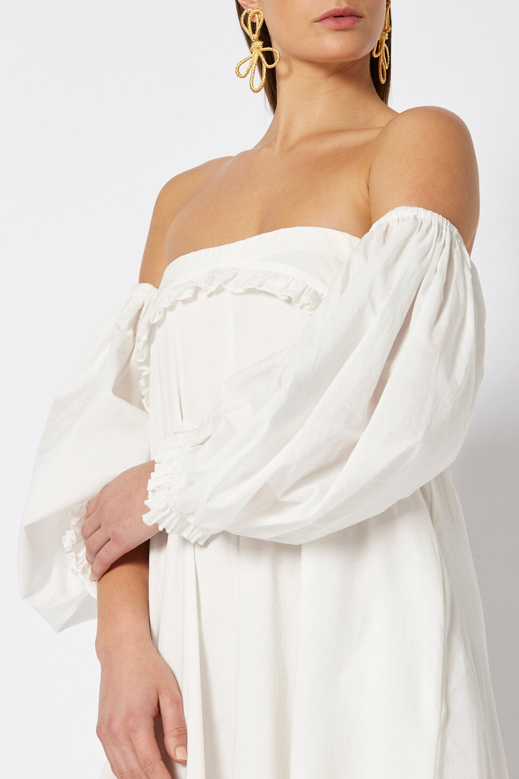 COTTON RUFFLE DRESS