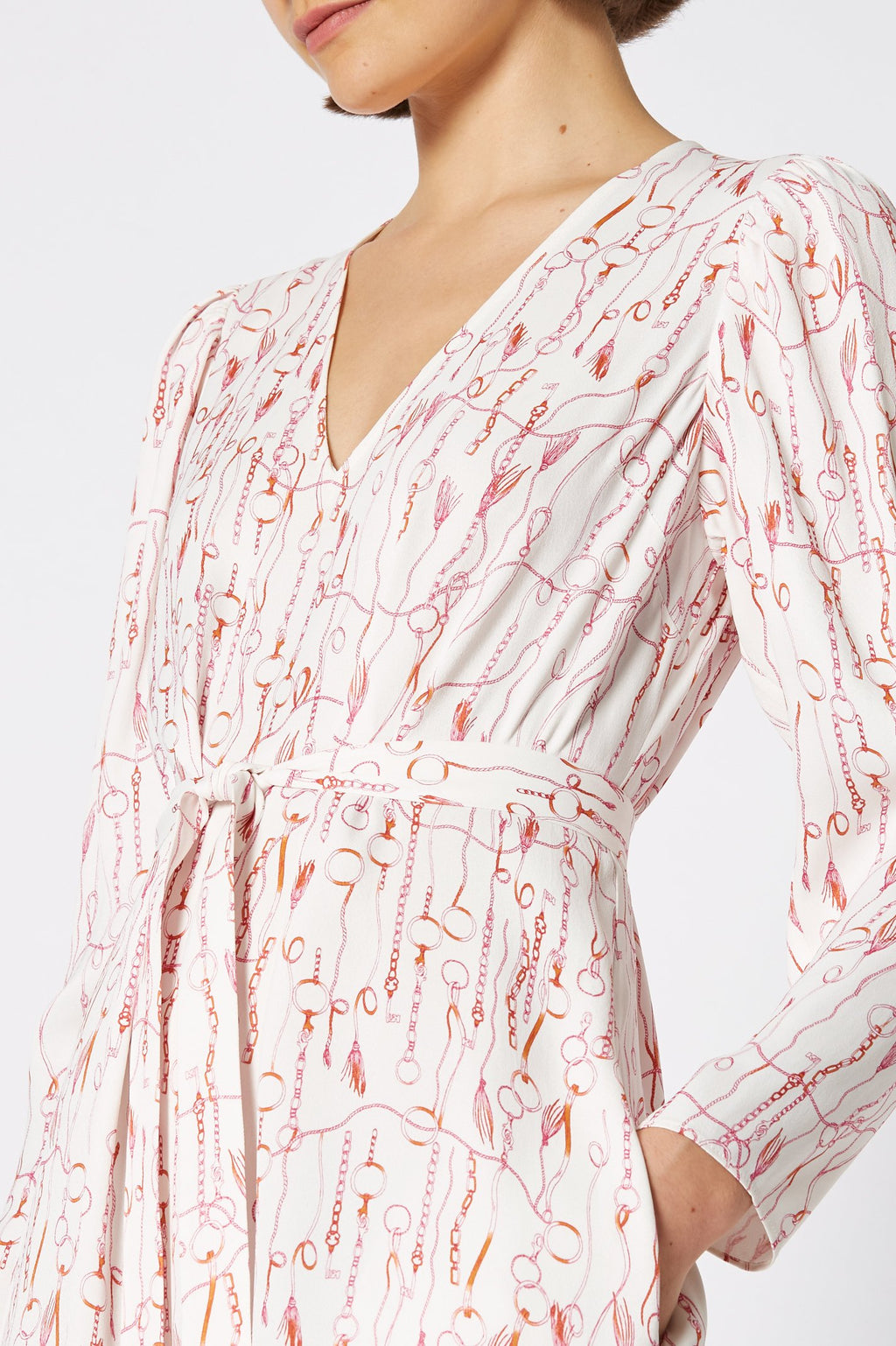 CHAIN PRINT DRESS