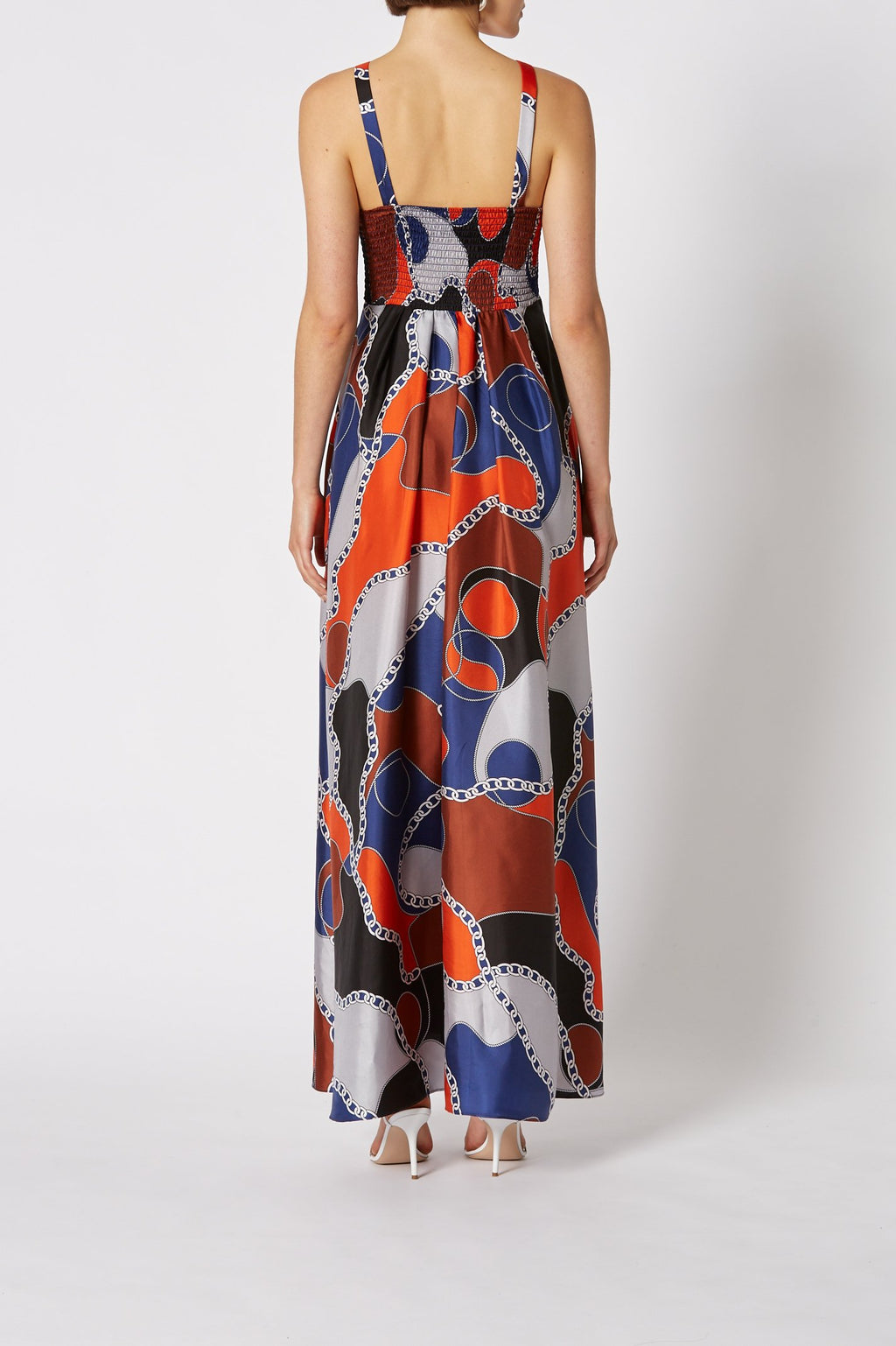 SILK PUZZLE PRINT DRESS