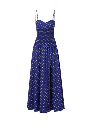 BANDANA SHIRRED COTTON DRESS