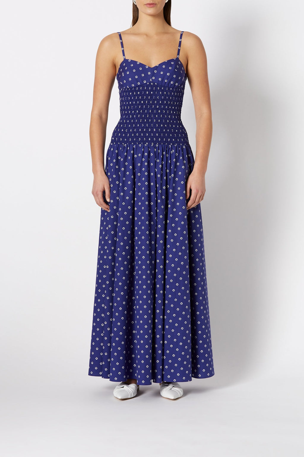 BANDANA SHIRRED COTTON DRESS
