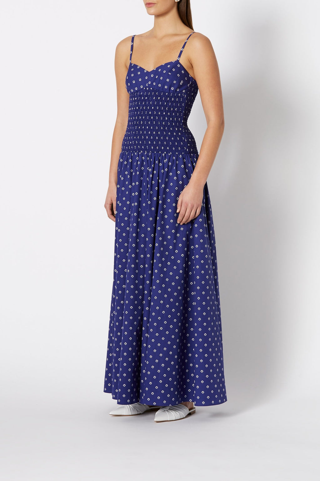 BANDANA SHIRRED COTTON DRESS