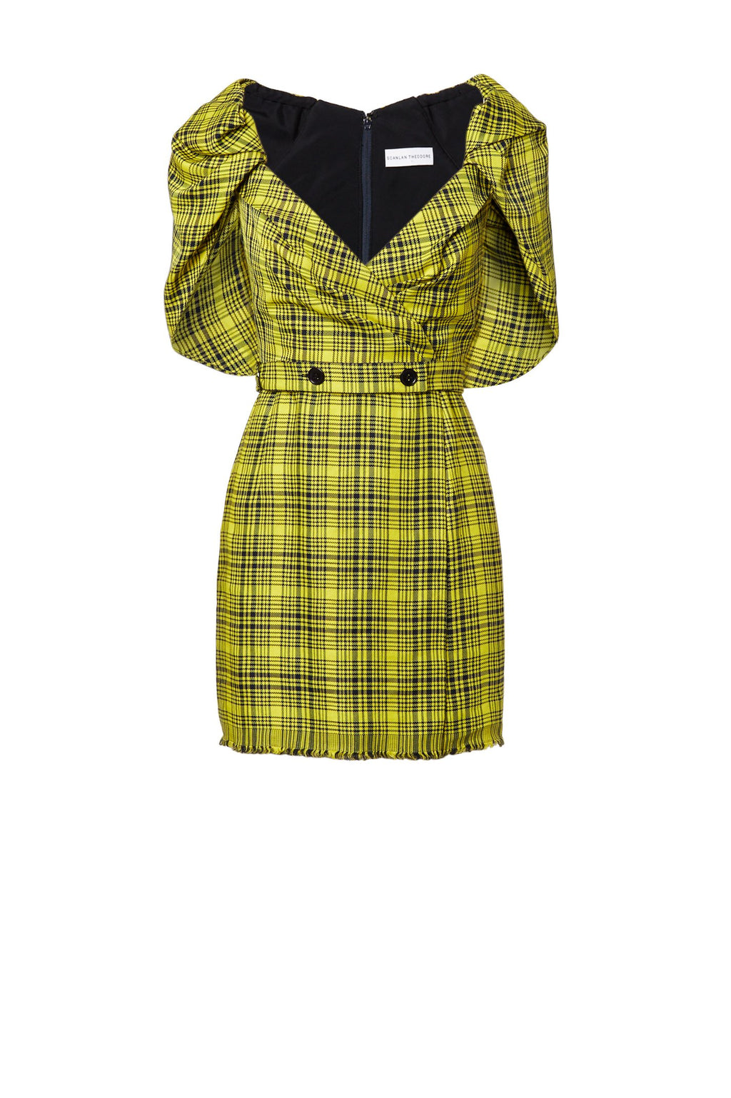 PLAID WRAP DRESS
