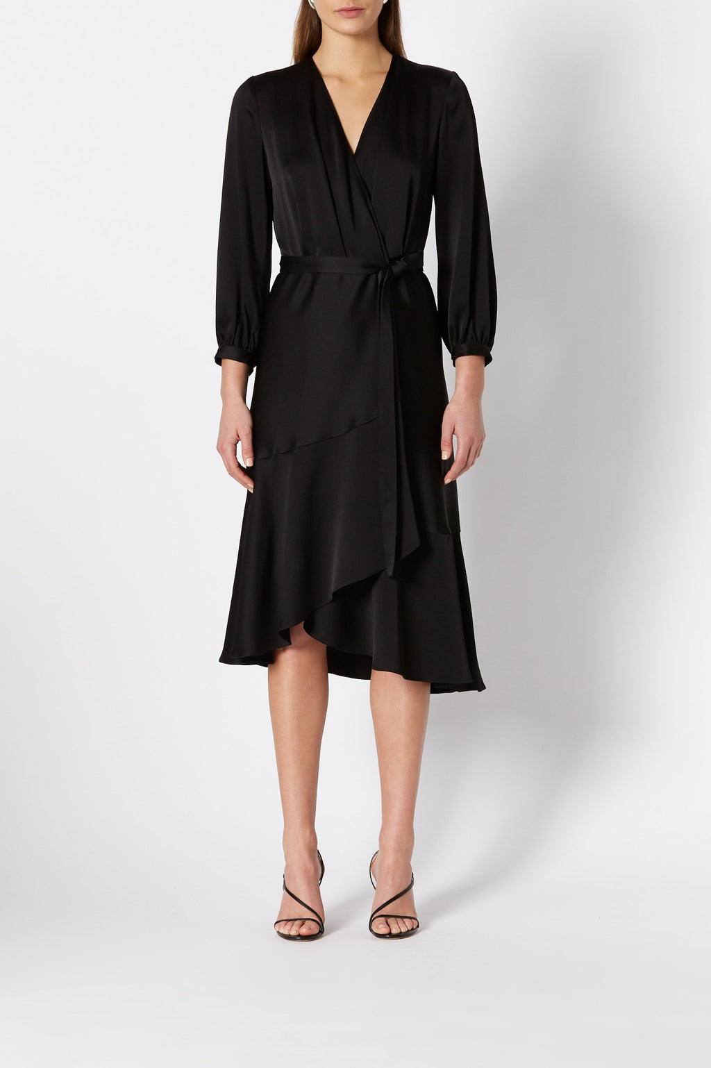 CREPE WRAP DRESS