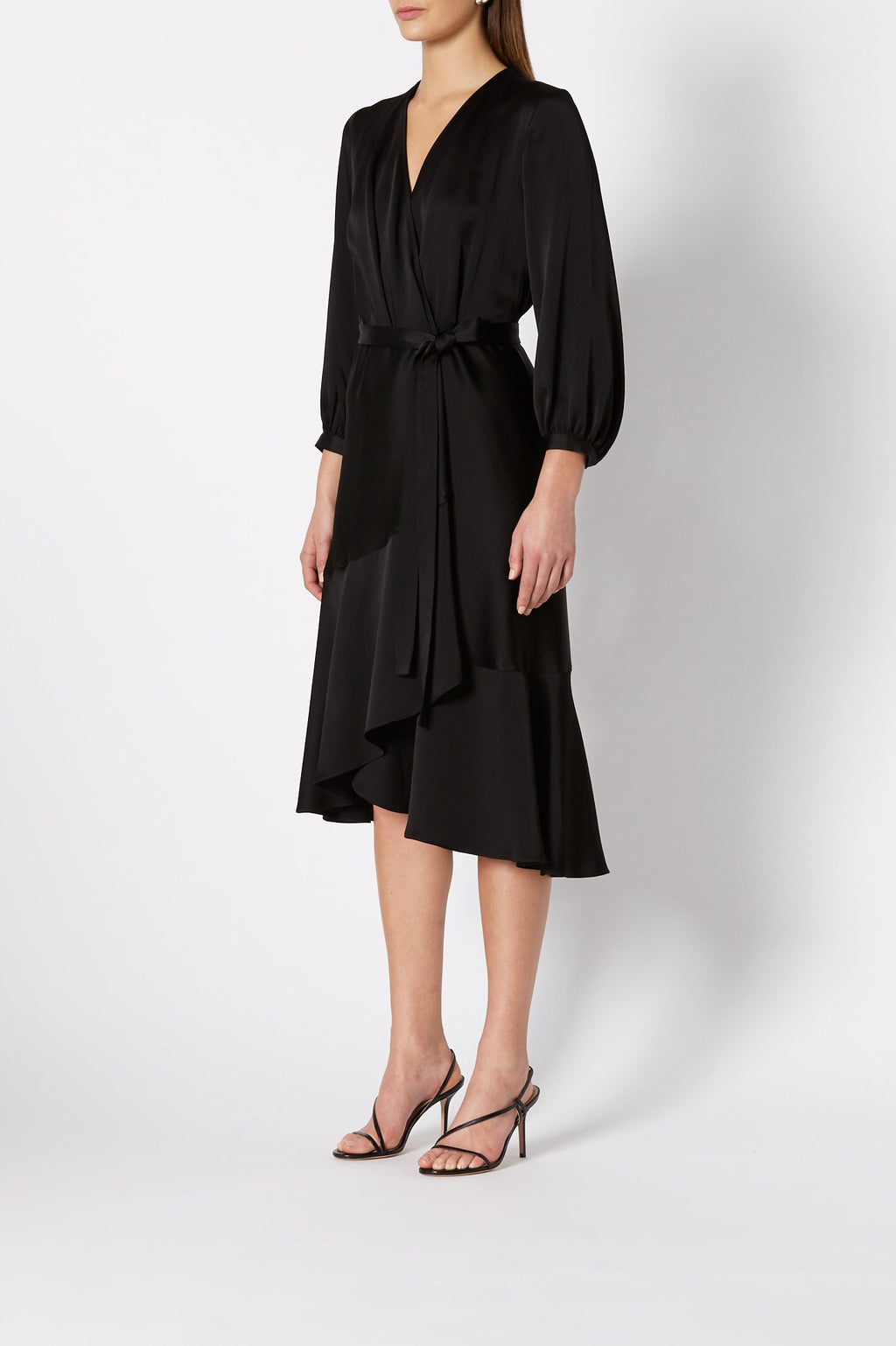 CREPE WRAP DRESS