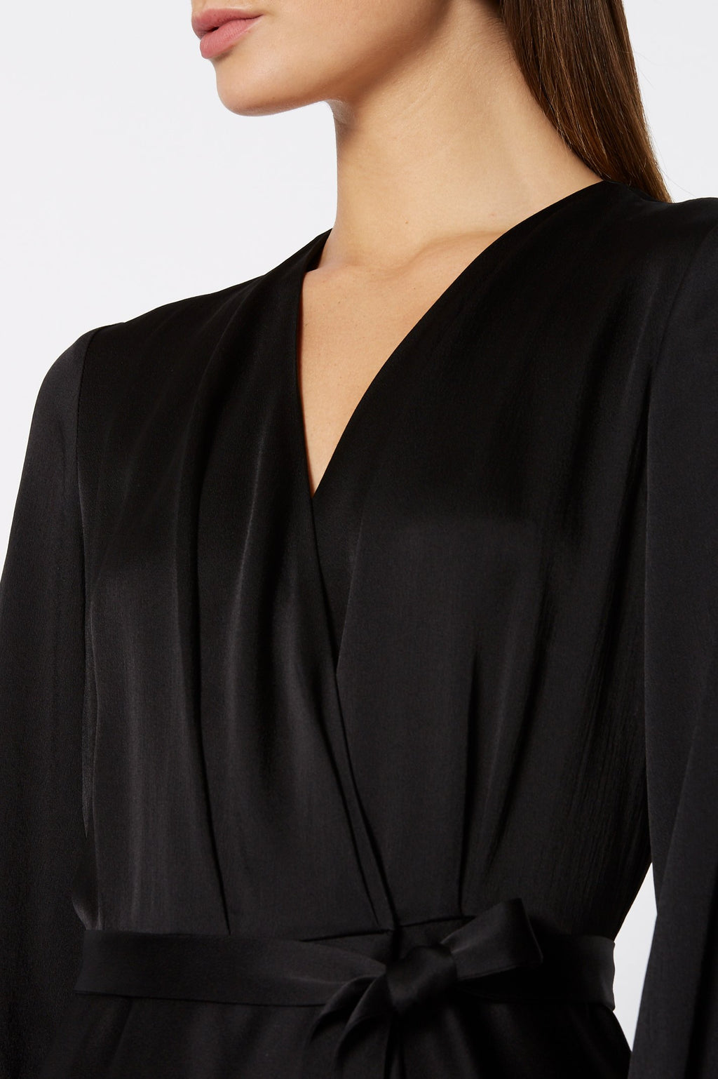CREPE WRAP DRESS