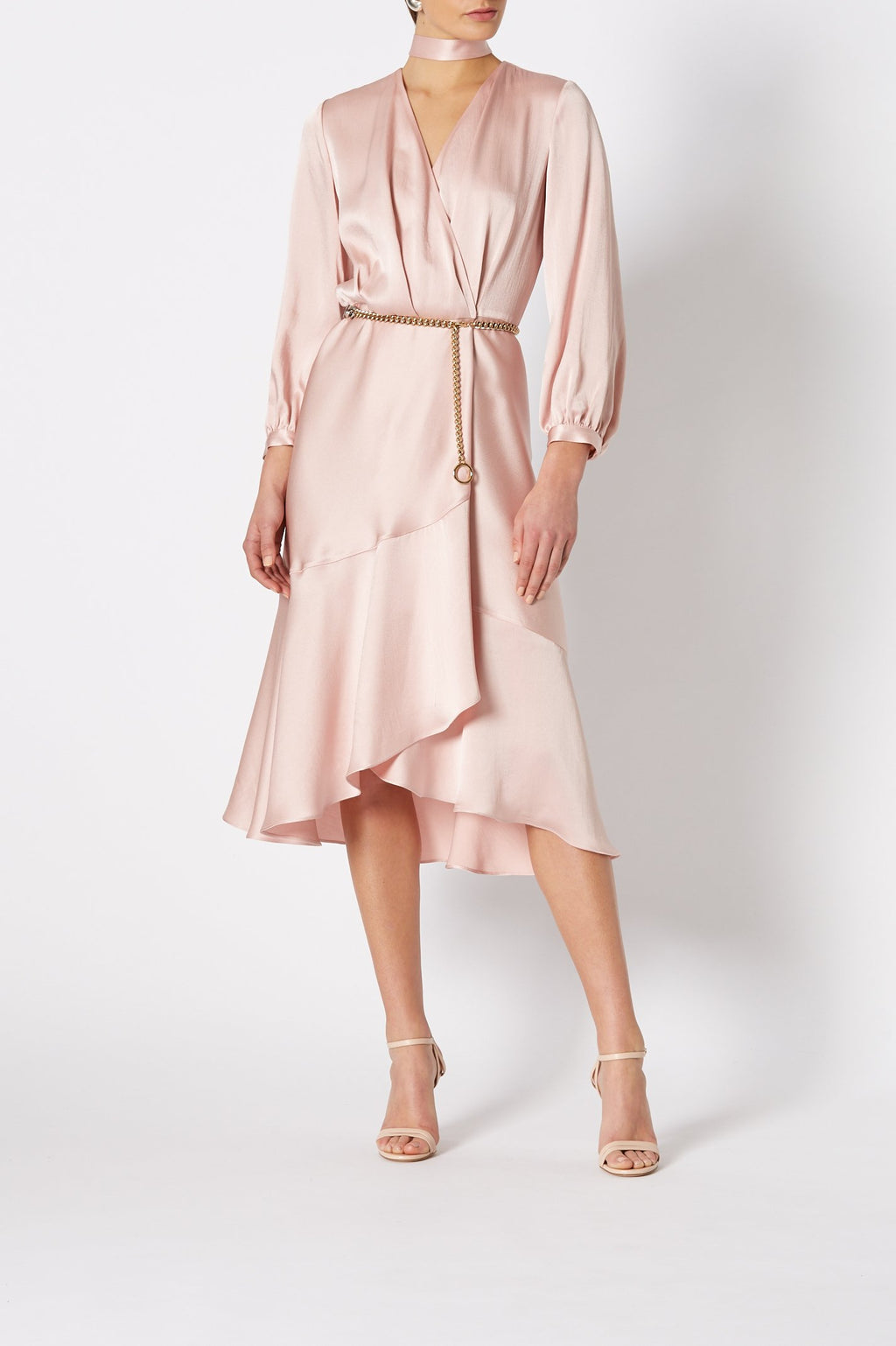 CREPE WRAP DRESS