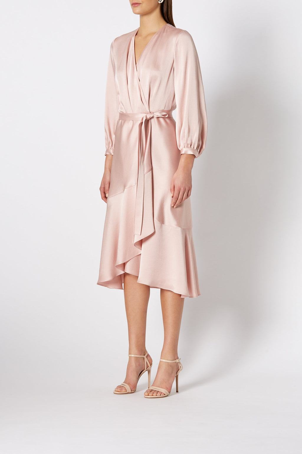 CREPE WRAP DRESS