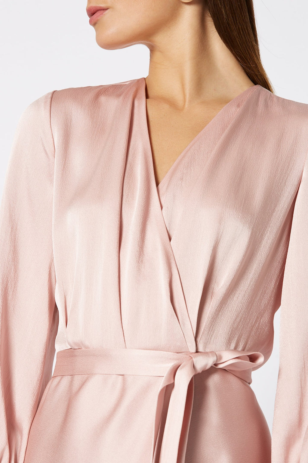 CREPE WRAP DRESS