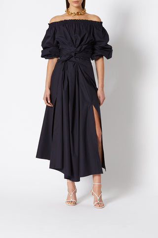 COTTON WRAP DRESS