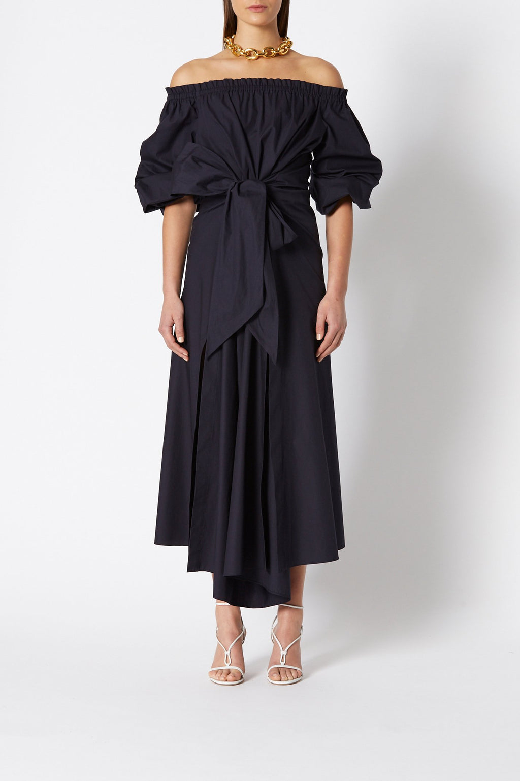 COTTON WRAP DRESS