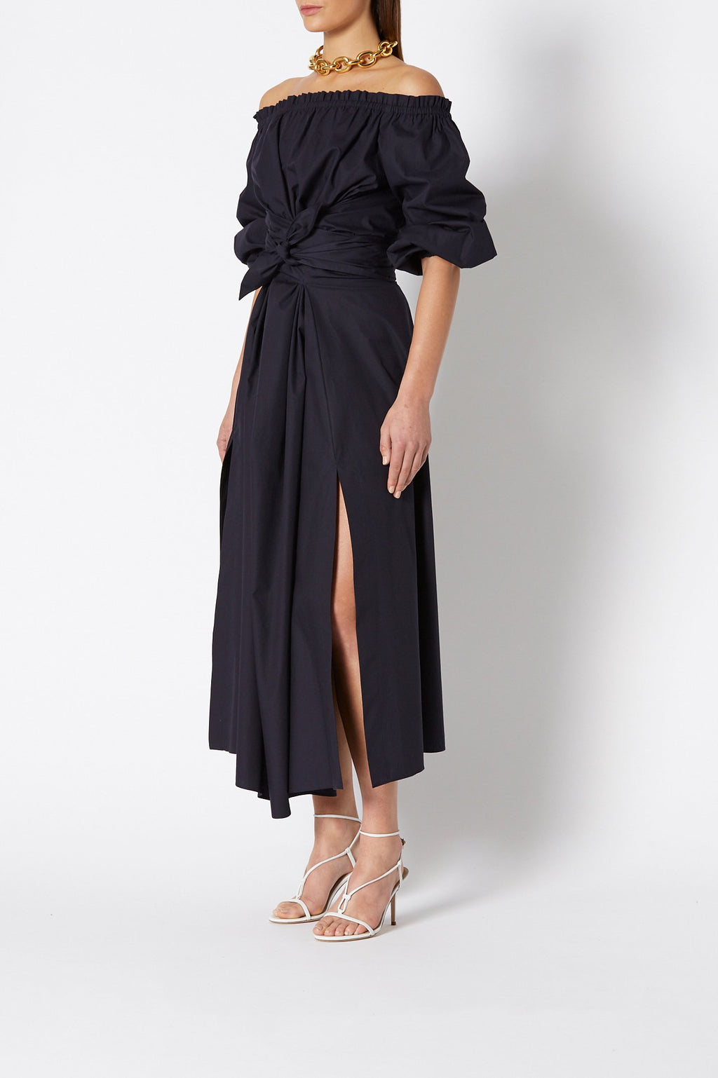 COTTON WRAP DRESS