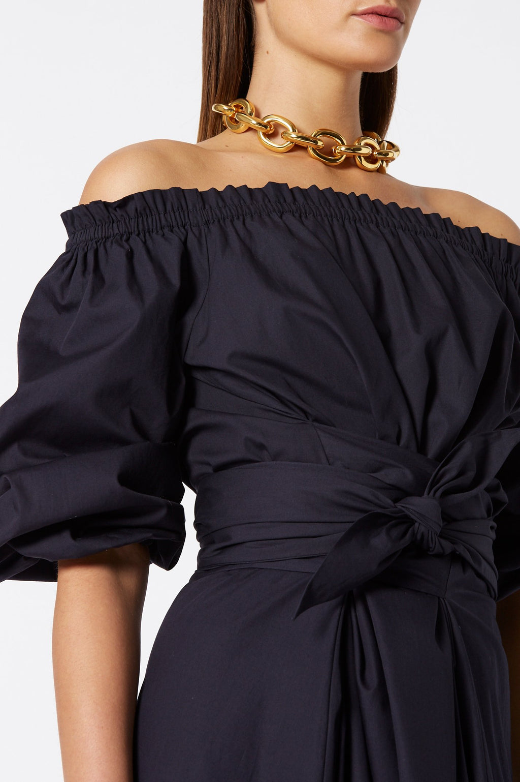 COTTON WRAP DRESS