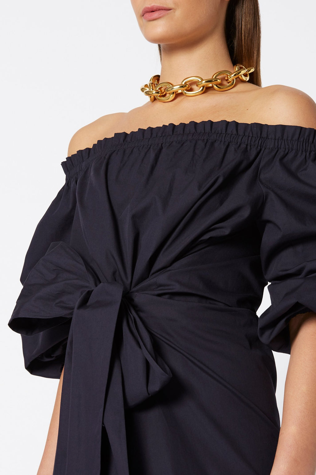 COTTON WRAP DRESS