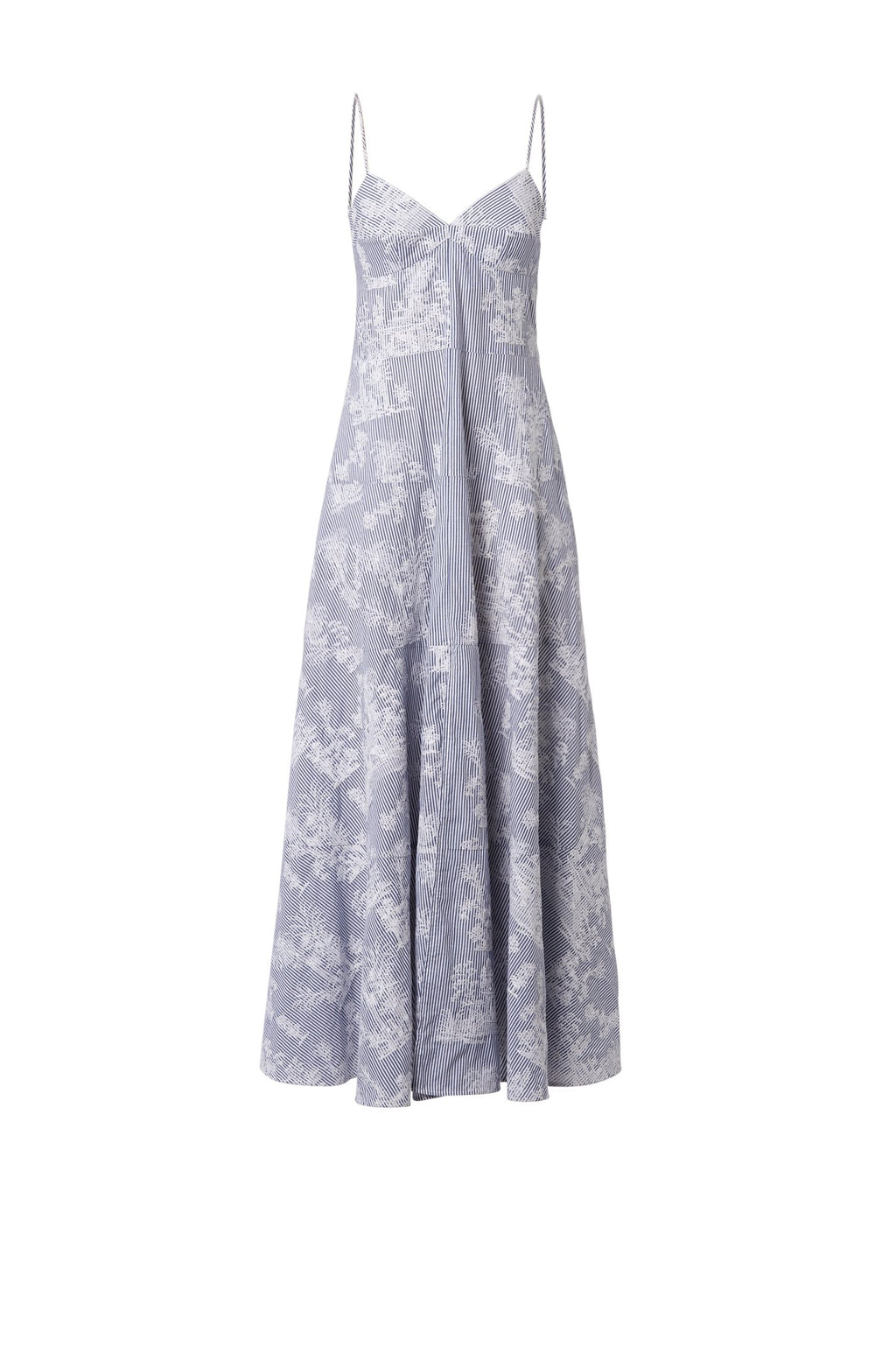 CHINOISERIE EMBROIDERED DRESS