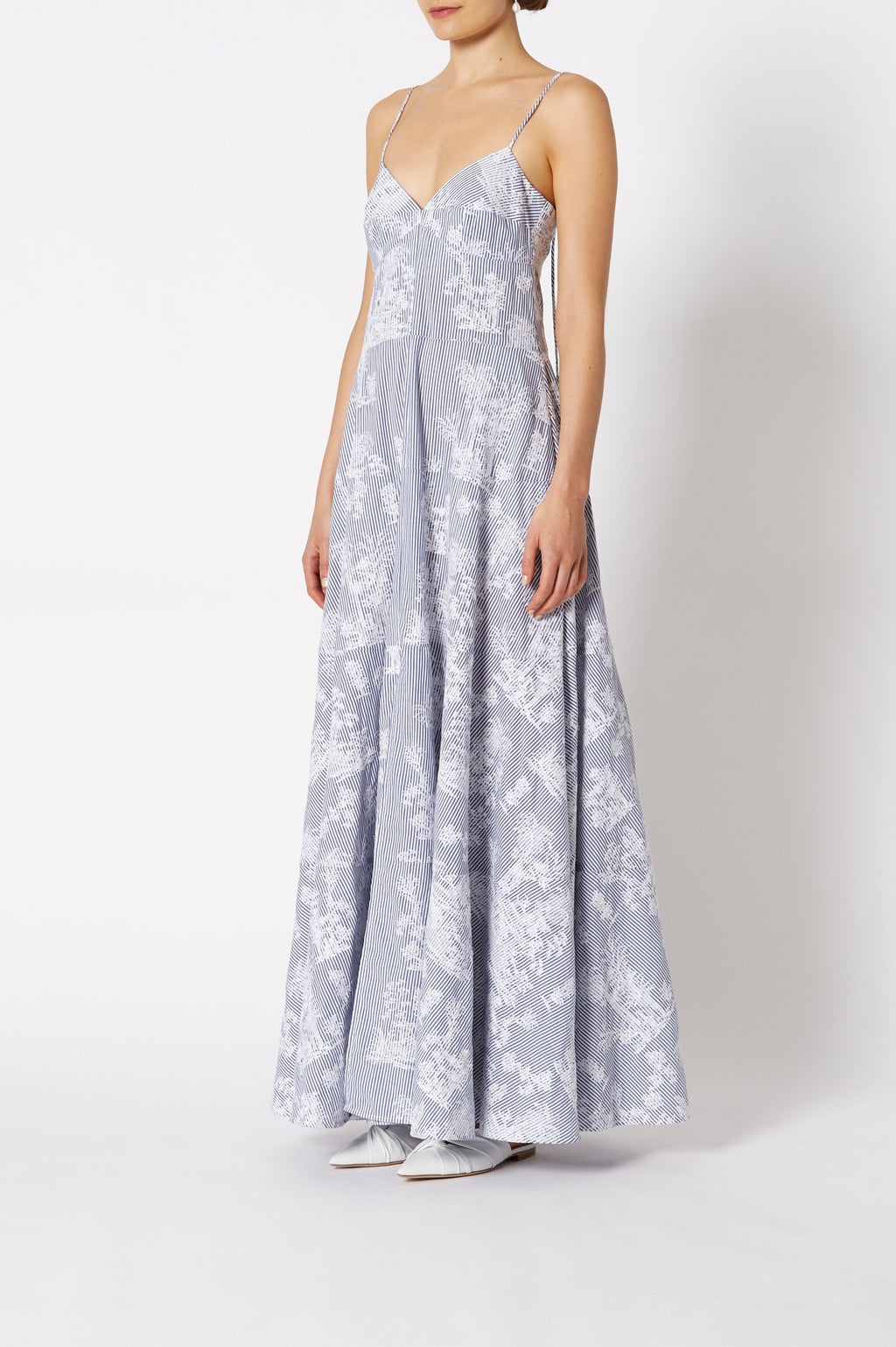 CHINOISERIE EMBROIDERED DRESS