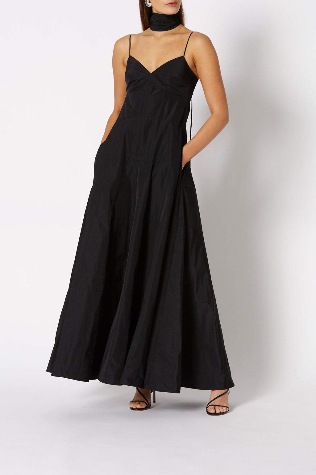 TAFFETA MAXI DRESS