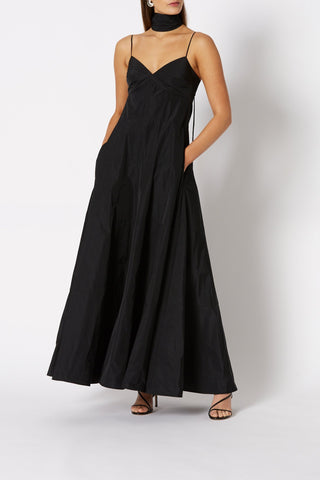 TAFFETA MAXI DRESS