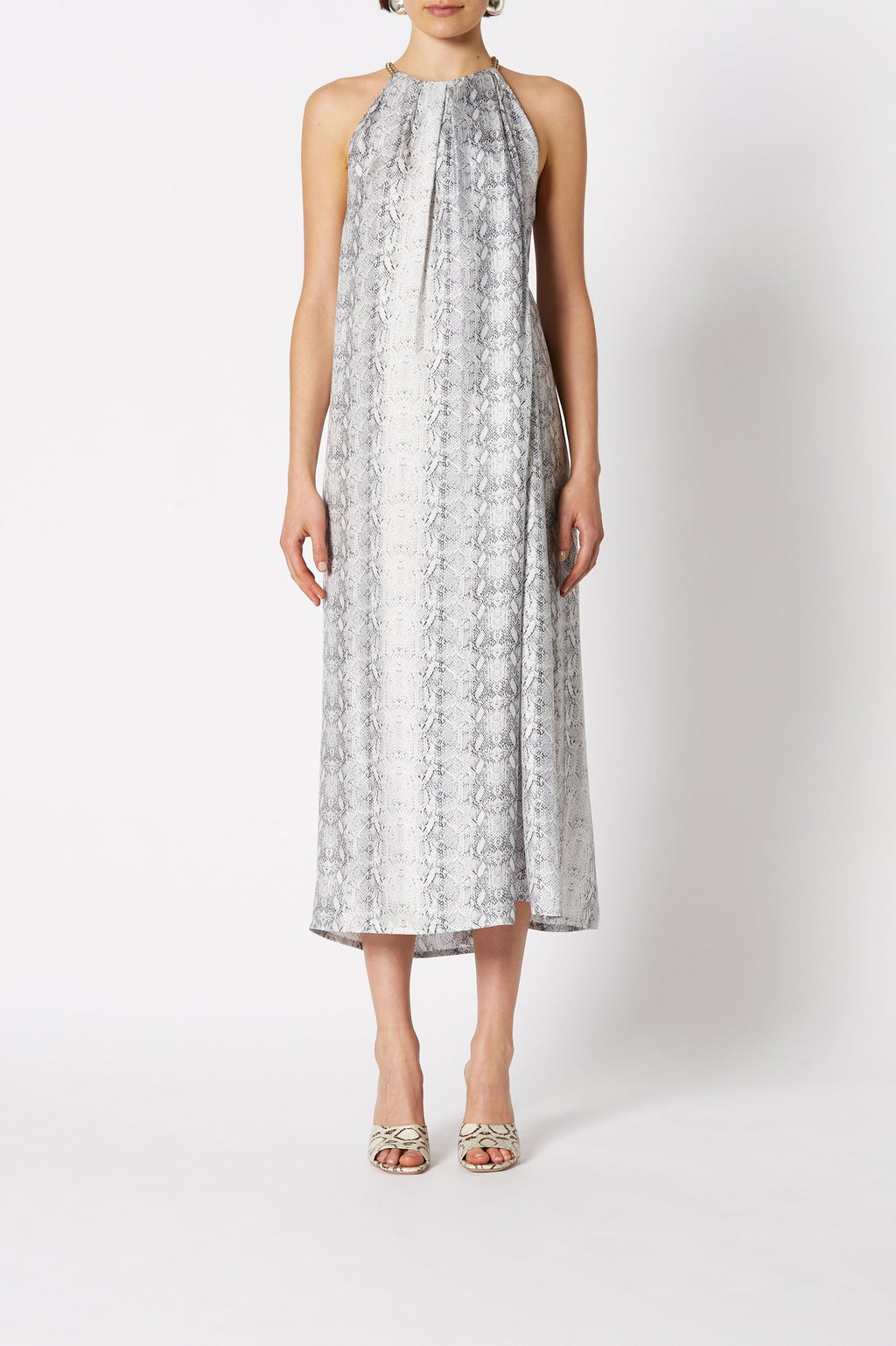 SILK REPTILE PRINT DRESS