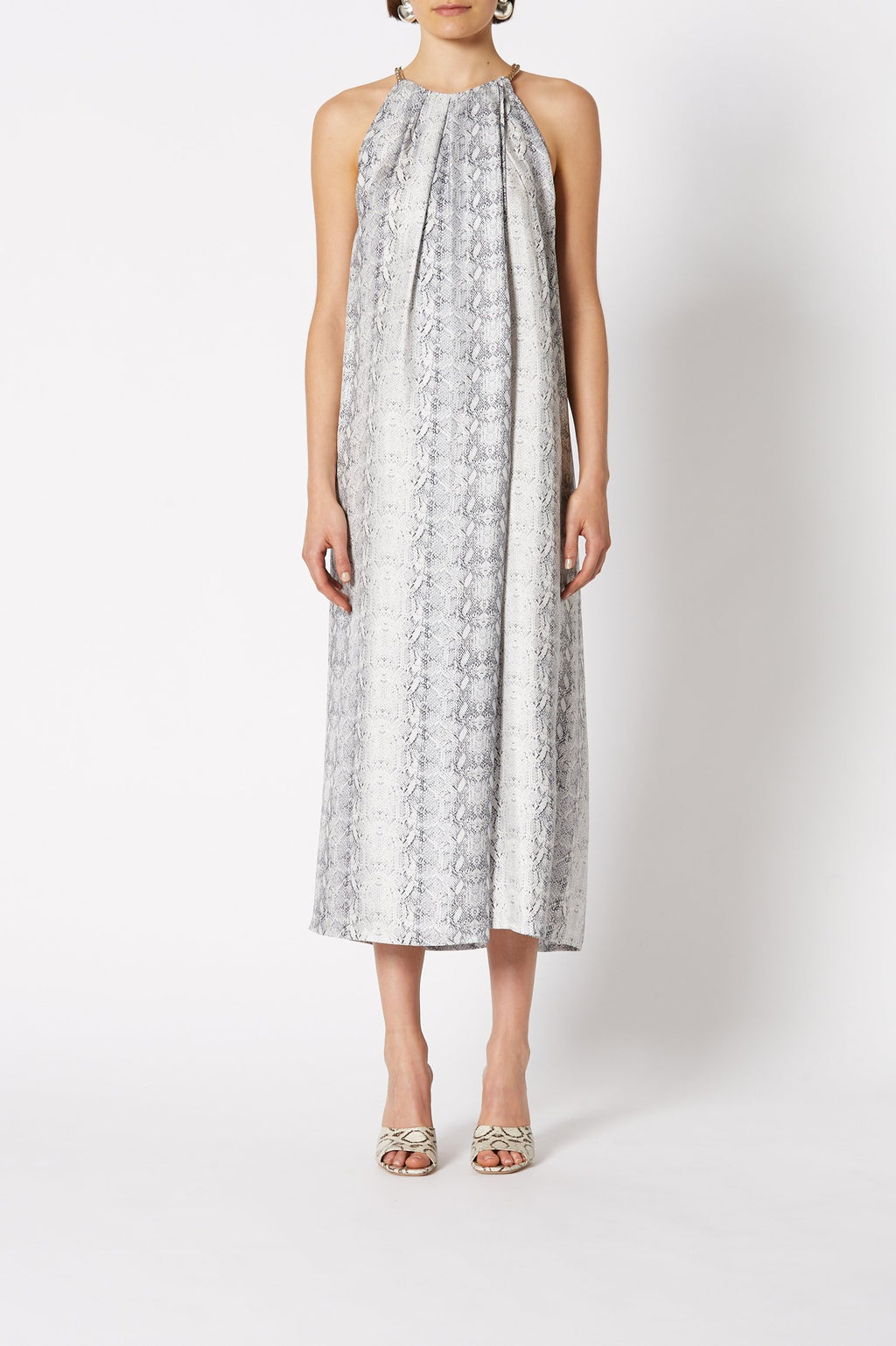 SILK REPTILE PRINT DRESS