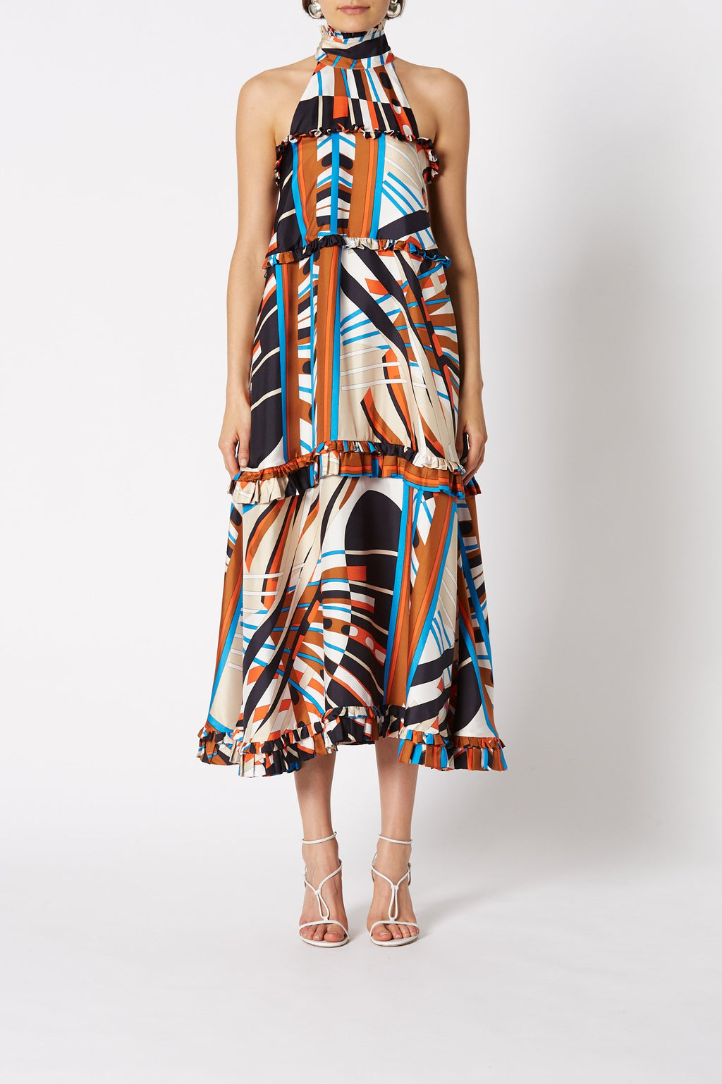 SILK GEOMETRIC DRESS